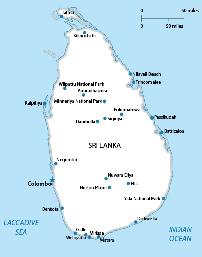 Sri Lanka map